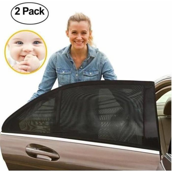 2pcs Pare Soleil Voiture Bébé, Chaussette Voiture Soleil par Bloquer Les  Rayons UV, Parasols pour Fenêtre Latérale de Voiture - Cdiscount Auto