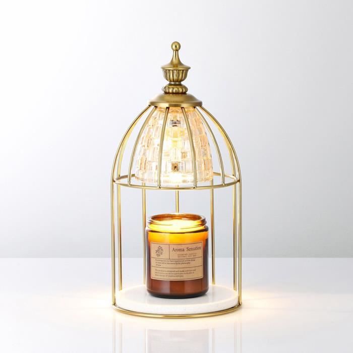 Lampe Chauffe-cire Aromathérapie Laiton Noir - Chauffe-bougie électrique Design Nordique - Déco Table - 8