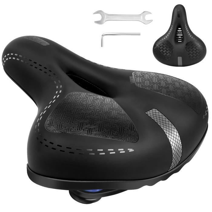 Coussin D’assise Gel Mémoire De Forme Pour Selle De Vélo Ou Vélo D’appartement - Noir, Neuf Sous Blister