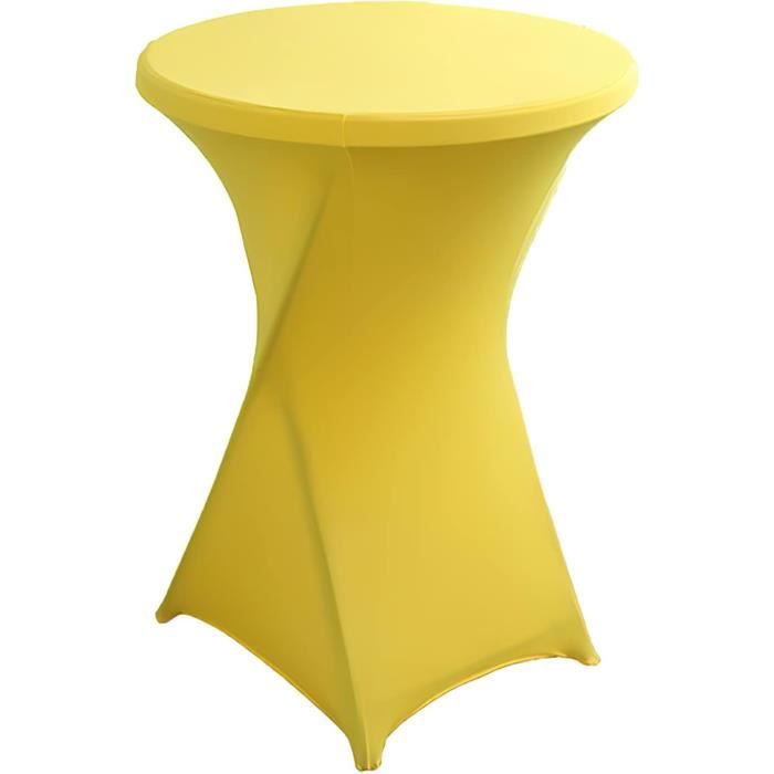 Housse De Table Haute Extensible En Spandex - Lot De 3, 80x110 Cm, Polyester/élasthanne, Pour Mariage, Bar, événement