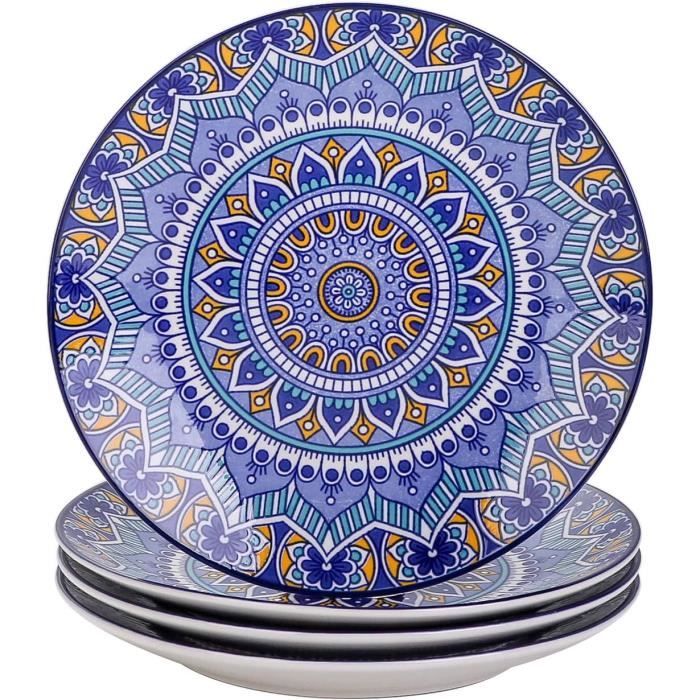 Lot De 4 Assiettes à Fromage World Of Cheese MamboCat - Porcelaine 19,2 Cm, Décor Fromages Pour Brunch & Apéro