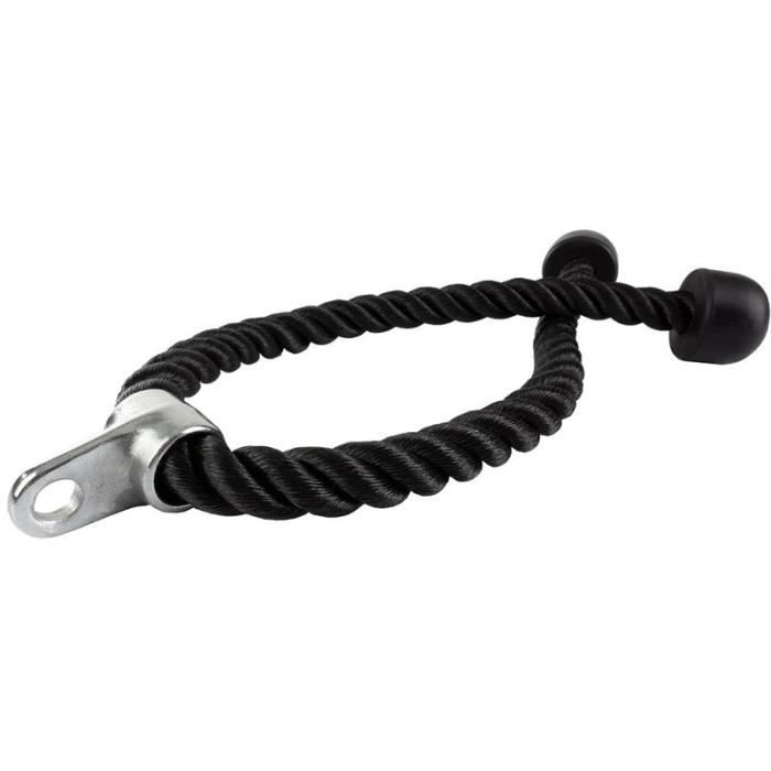 Scsports® corde triceps - en nylon, 68 cm, poignées en caoutchouc