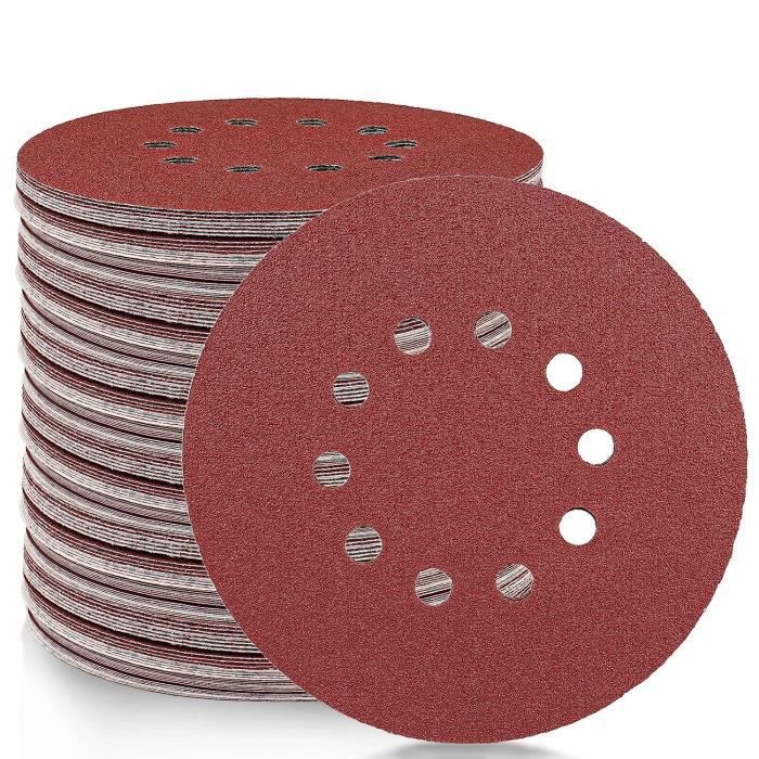 Disques Abrasif 225 Mm Velcro 4X 40-60-80-120-180-240-320-400 Grain Mélangé  32 Pièces Papier Abrasifs 10Trous Papier Poncer P[H1312] - Cdiscount  Bricolage