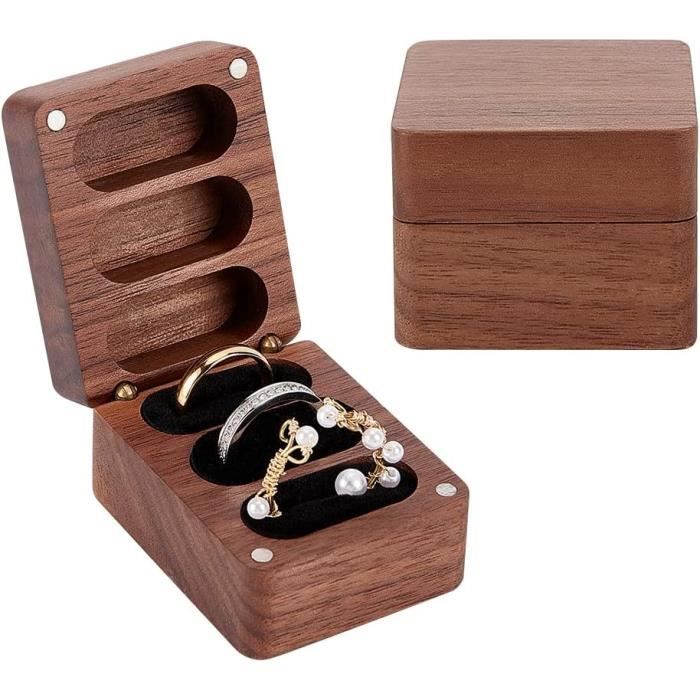 Ksikdeg Boîte de rangement élégante en bois pour médailles militaires