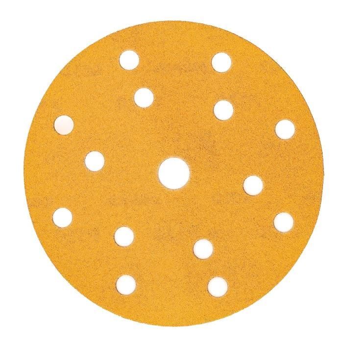 Carta Vetrata Mirka Gold Ø150mm - Grana P60 Per Legno, Intonaco E Metalli (50 Pezzi) - Foto 6