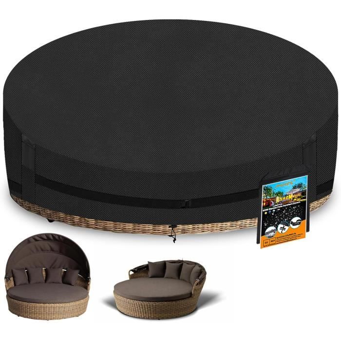 Housse De Protection Canapé Lit Rond Tissu Oxford 210D Housse Lit - 7