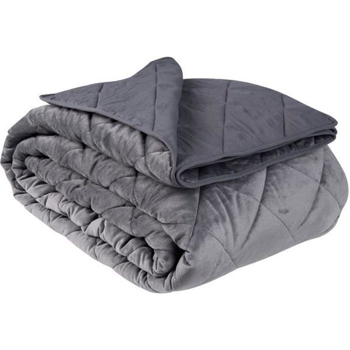 Woltu Couvre Lit En Microfibre Jete De Lit Matelasse Couverture De Lit De Flanelle 170x210 Cm Gris Fonce Cdiscount Maison
