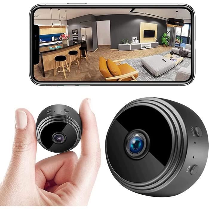 Mini Camera Espion Cachee Enregistreur,Full HD 1080P Micro Caméra WiFi Exterieur sans Fil Spy Cam Vision Nocturne Détection de A33