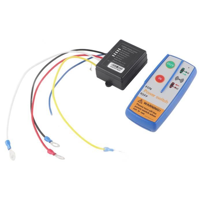 Télécommande Radio Sans Fil Pour Treuil 12V/24V - Portée 23m, 2 Télécommandes, Fréquence 434 MHz - Pour VTT, Camion