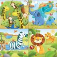 Puzzle Progressif Animaux Sauvages - EDUCA - 4 puzzles de 12 à 25 pièces - Pour enfants de 3 ans et plus-1