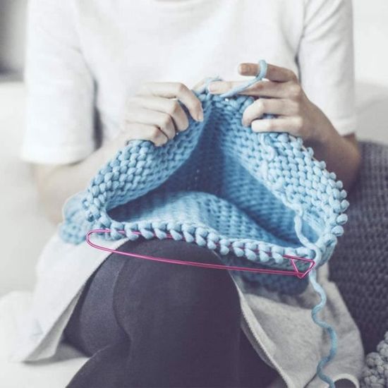 Arrêts-mailles Pour Tricot - Lot De 12 Pièces En Aluminium, 6 Tailles (6 à 20 Cm), Pour Maintenir Les Mailles Sur Les Aiguilles