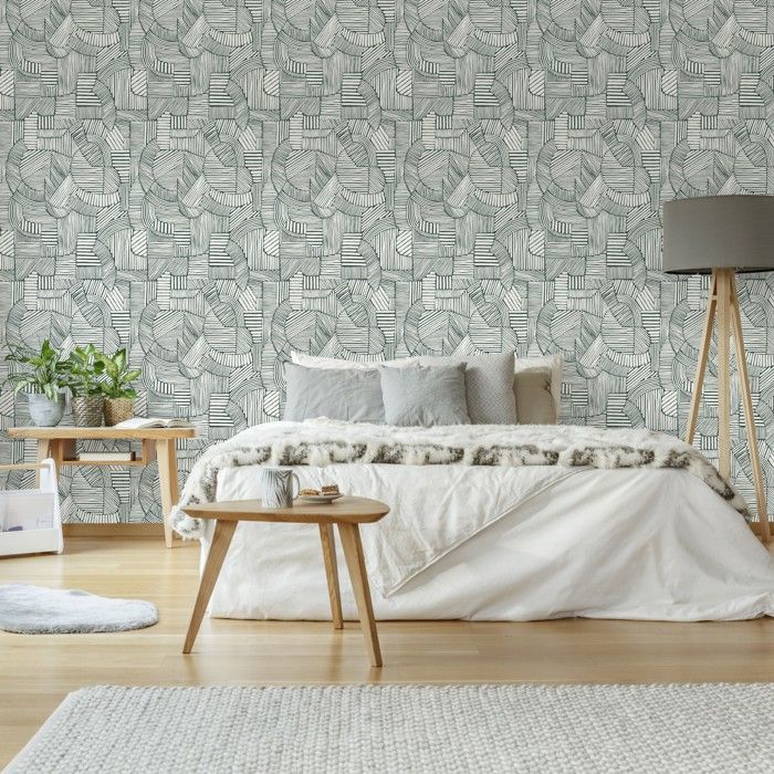 Papier peint Intissé Ninon 1005 x 52cm Vert - Cdiscount Bricolage