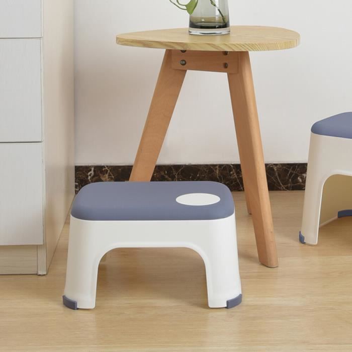 Tabouret Plastique Cabilock Antidérapant - 25x19x15cm Pour Salle De Bain