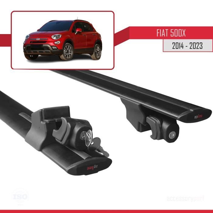 Pour Fiat 500X 2014-2025 Barres de Toit ACE-2 Railing Porte-Bagages de voiture / Noir - Auto