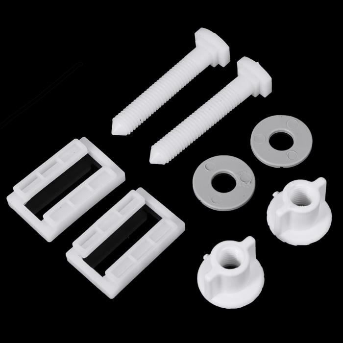 QEXUJOW Kit Boulons Abattants WC Universels - Fixation Siège Toilette 6 Pièces Facile à Installer