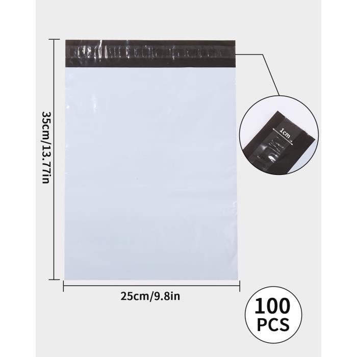Enveloppe Plastique Expedition25*35cm/100pcs,Emballage Colis