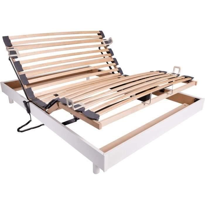 Ensemble relaxation matelas + sommiers électriques 2x80x200cm - Mousse