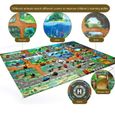 Tapis d'éveil,45 pièces dinosaure carte du monde jouet voiture modèle tapis de jeu interactif enfants Playhouse jouets - Type car 1-2