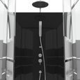 Cabine de douche avec portes sérigraphiées - Gris - 110 x 80 x 235 cm-2