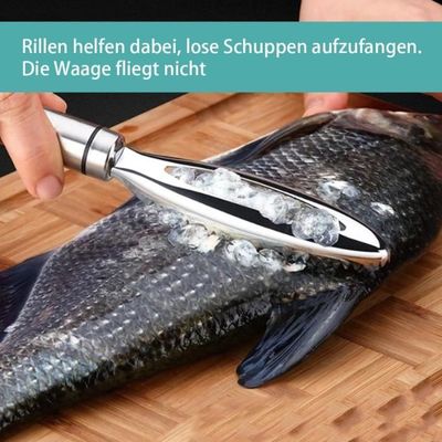 Vroxdrez Écailleur Poisson Acier Inoxydable Manche Antidérapant - Outil Cuisine