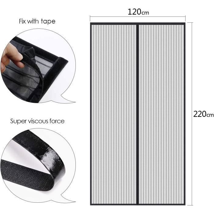 LaBlanc - Magnétique Moustiquaire Porte Rideau Anti Mouche Bande Adhesive Moustiquaire Pour Portes Mailles Ultra Fines Avec Puissants Aimants Pour Enfants Et Animaux De Compagnie 90x210cm 82328200