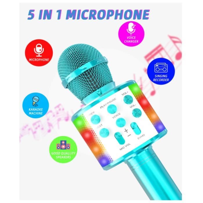 Micro enfant Bluetooth - Microphone Sans fil pour enfants