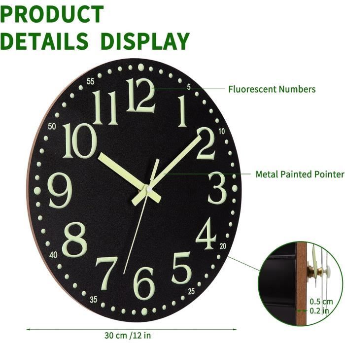 Horloge Pendule Murale Personnalisable – Modèle REF F02 – Photo, Prénom, Texte Au Choix – Neuve