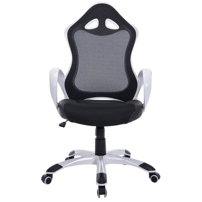 Chaise de bureau ergonomique NOVELLO bicolore Noir / Blanc