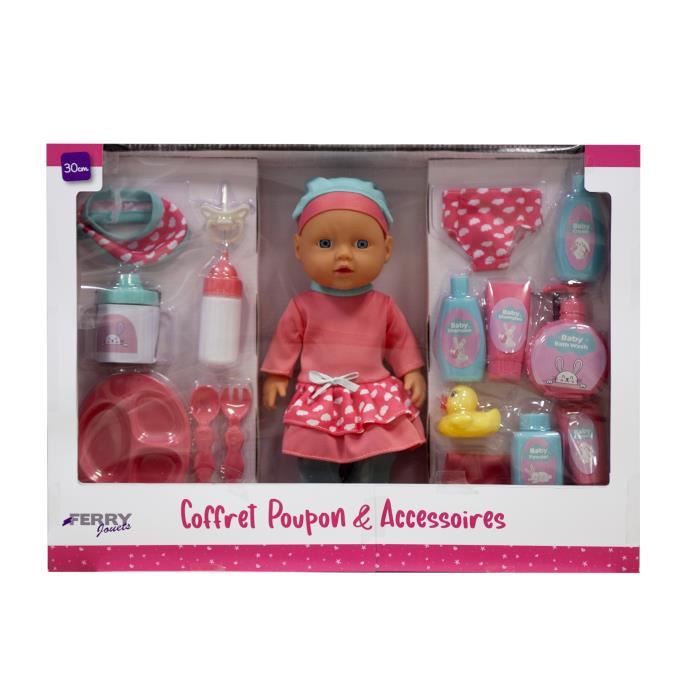 Coffret bébé 20 cm avec accessoires