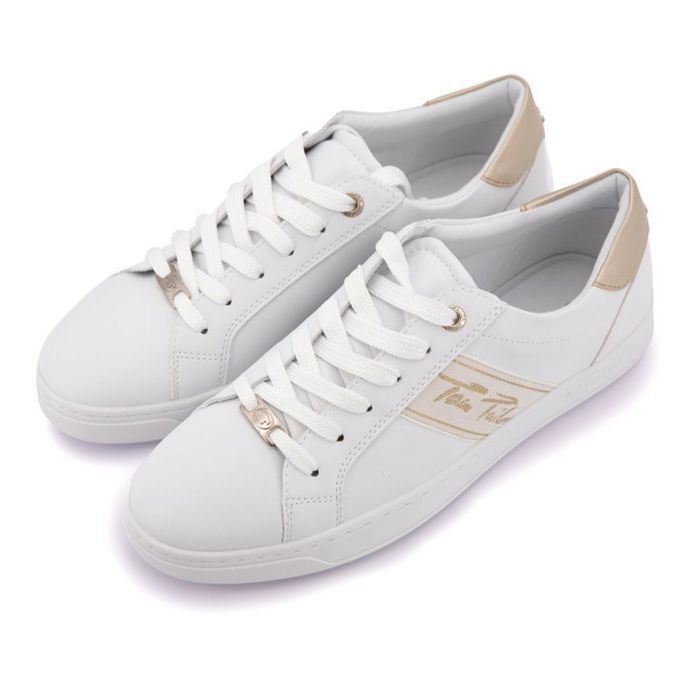 Baskets basses TOM TAILOR blancs Femme Lacets Synthetique Blanc Cdiscount Chaussures