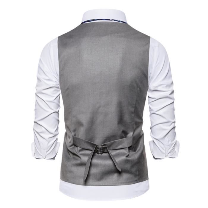 Gilet Jeans Homme Vintage Délavé - Style Cargo Décontracté - Taille ~104cm - Neuf Avec étiquettes