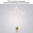 Alomejor Ampoule à LED Ampoule décorative LED E27/2700K 8W Lampe étoile à 5 branches pour festival intérieur 220-240V-3