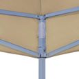 Toile de rechange pour parasol - DIOCHE - Toit de tente de réception 3x3 m Beige - Résistant aux UV et à l'eau-3