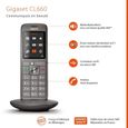 Téléphone Fixe sans fil - GIGASET CL 660 Duo Anthracite - Écran couleur rétroéclairé - Répertoire 400 contacts-3