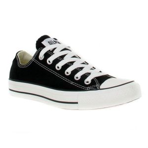 converse noir cuir basse