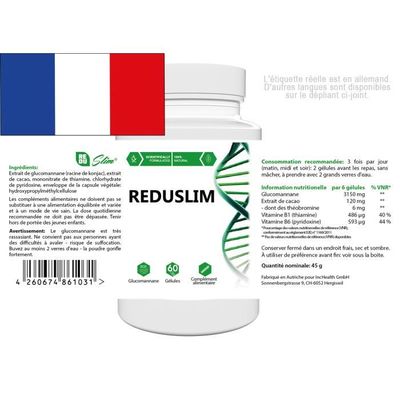REDUSLIM - 180 gélules (3x 60 gélules) - 2023 : : Hygiène et Santé