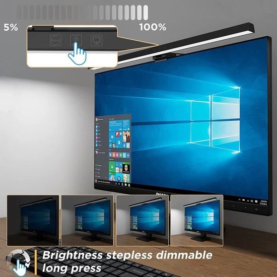 Lampe USB Ordinateur, Monitor Light Bar LED Screenbar 3000K-6500K ,Lampe  LED USB 40cm Pour Écrans PC,Température de Couleur Ré[195] - Cdiscount  Maison