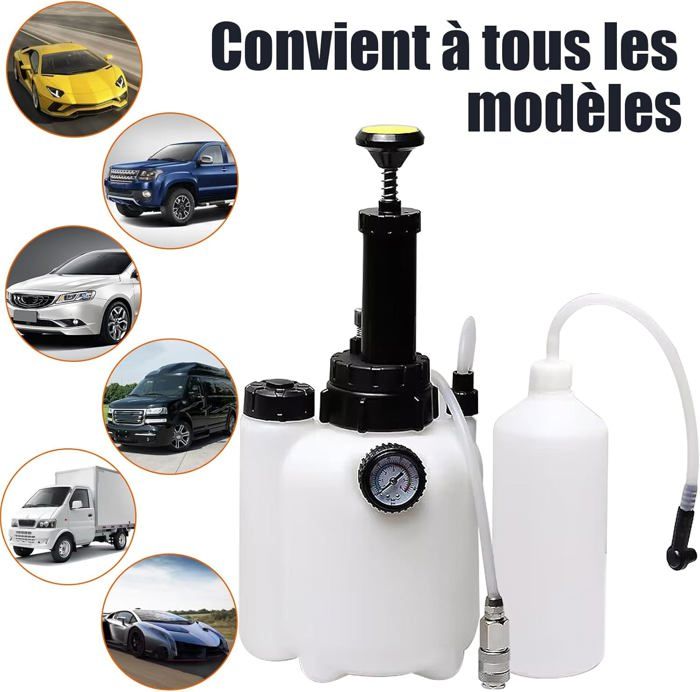 Purgeur frein vidangeur aspiration huile. Compact, rapide, pour