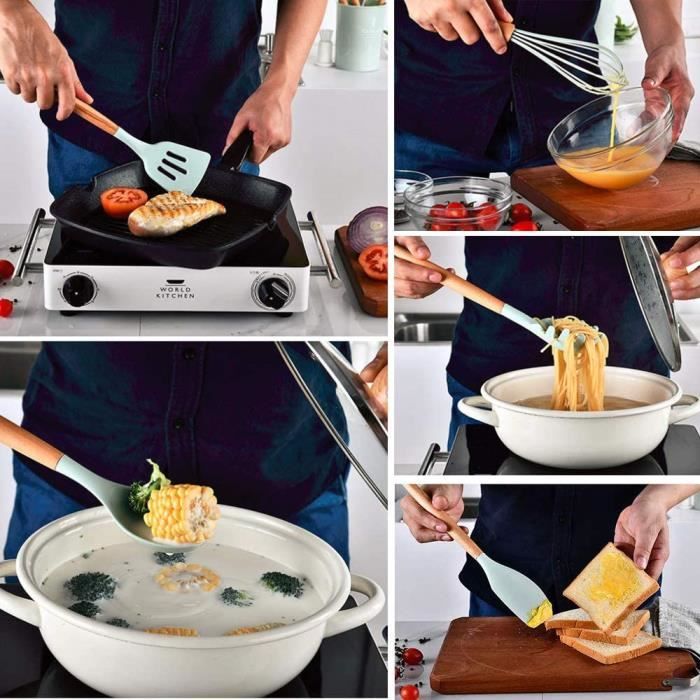 Bienvenue K001S314 Set de 3 ustensiles de cuisine : Louche + Spatule à