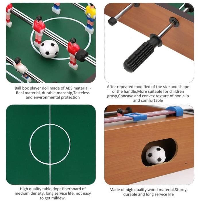 ABlumen Mini Babyfoot Enfant – Table De Football Portable 38x18x7,5 Cm, 6 Balles, équipes Rouge/bleu, Dès 3 Ans, Cadeau Anniversaire