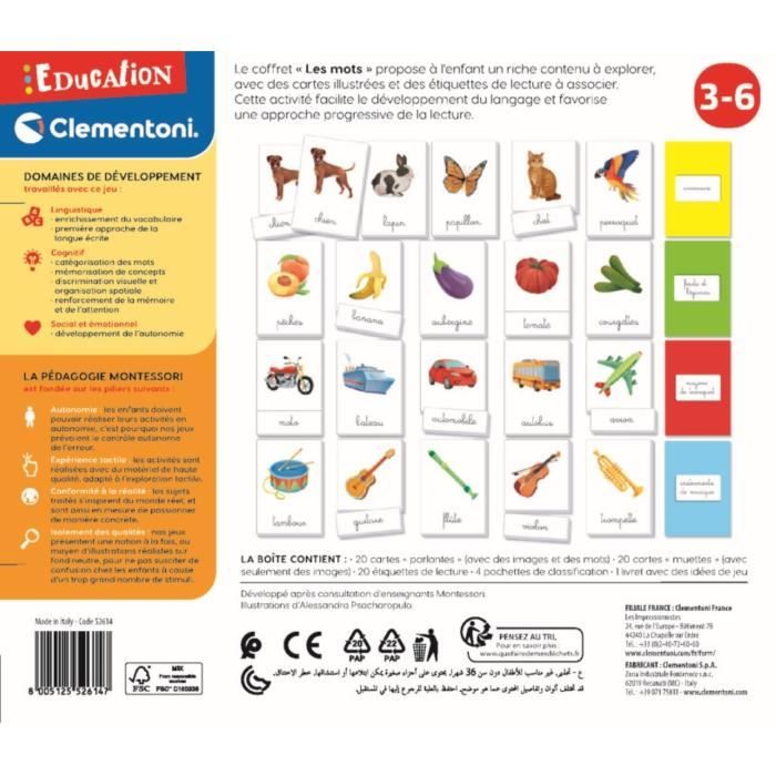 Clementoni - jeu educatif mes 100 premiers mots - montessori - 54