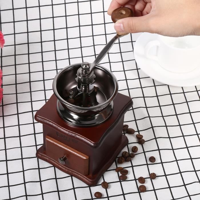 Moulin à café manuel Mini, moulin à café à main lavable, moulin à café à  main avec poignée en acier inoxydable, approvisionnement de cuisine(black)
