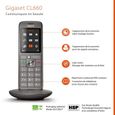 Téléphone Fixe sans fil - GIGASET CL 660 Duo Anthracite - Écran couleur rétroéclairé - Répertoire 400 contacts-4