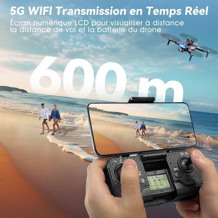 HYTOBP S165 MAX Drone avec caméra HD 1080p pour adultes, drone moteur sans balais avec protection d'hélice, 3 piles, drone FPV pliable avec décollage/atterrissage sur simple pression d'un bouton HYTOBP S165 MAX Drone avec caméra HD 1080p pour adultes, drone moteur sans balais avec protection d'hélice, 3 piles, drone FPV pliable avec décollage/atterrissage sur simple pression d'un bouton