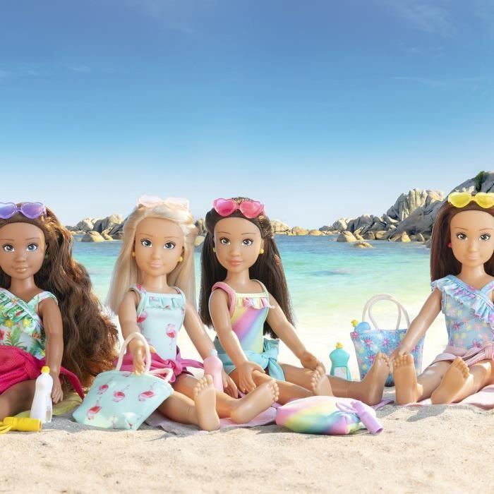 Corolle Girls – Coffret Zoé à La Plage, Poupée Mannequin 28 Cm, 5 Accessoires, Visage Vanille, Dès 4 Ans, Création Française