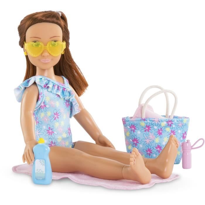Corolle Girls – Coffret Zoé à La Plage, Poupée Mannequin 28 Cm, 5 Accessoires, Visage Vanille, Dès 4 Ans, Création Française