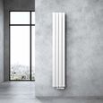 Sogood radiateur pour chauffage central 180x31cm radiateur à eau chaude panneau monocouche design vertical blanc-0