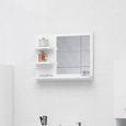 Miroir de salle de bain LED Moderne & Chic - 2021Mall® - Blanc - 60cm - 3 étagères-0
