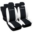 Lupex Shop Housses de siège auto compatibles pour Qashqai Noir blanche-0