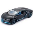 Voiture miniature Bugatti Chiron en métal à l'échelle 1/24ème - MAISTO - Bleu-0